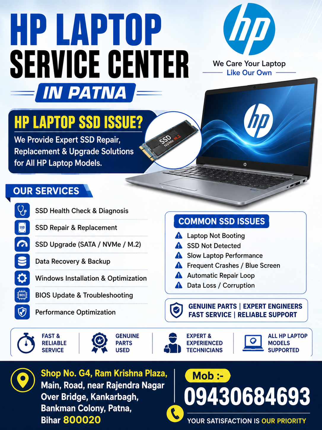 HP Laptop Service Center in Patna