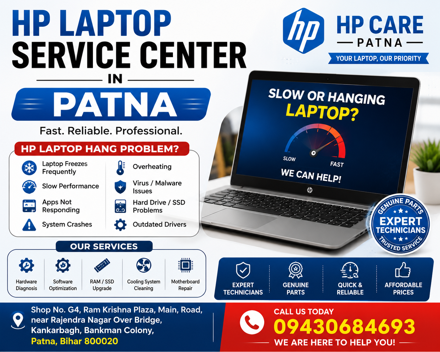 HP Laptop Service Center in Patna 
