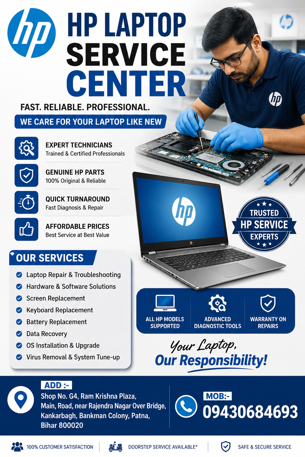 HP Laptop Repair Shop in Patna