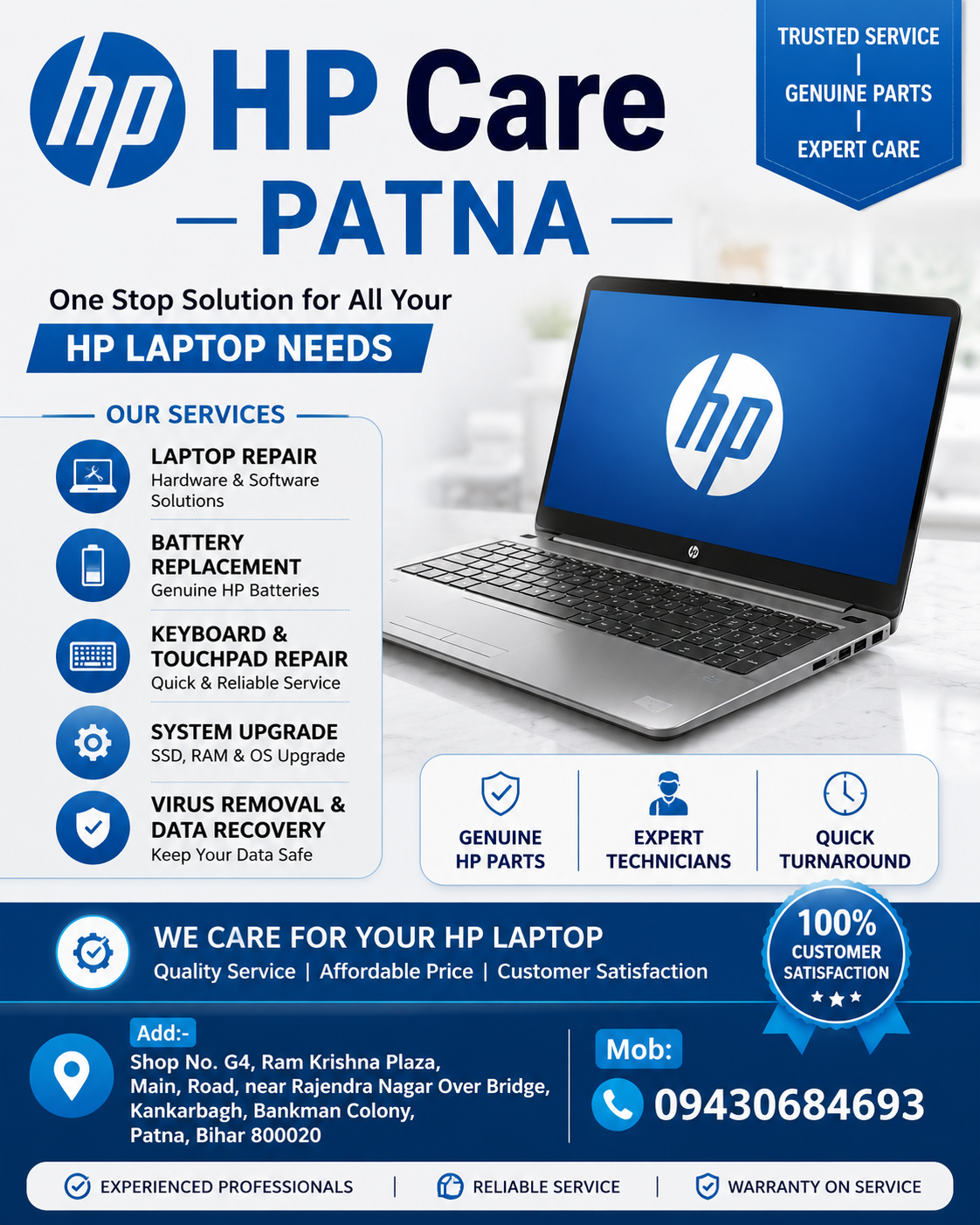 HP Laptop Service Center in Patna